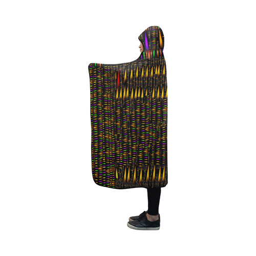 hot as candles and fireworks in warm flames Hooded Blanket 50''x40''