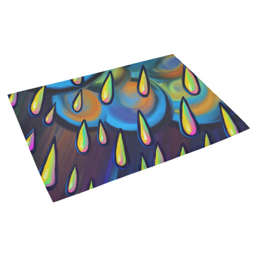 Heavy Rain Cloud Painting Azalea Doormat 30" x 18" (Sponge Material)