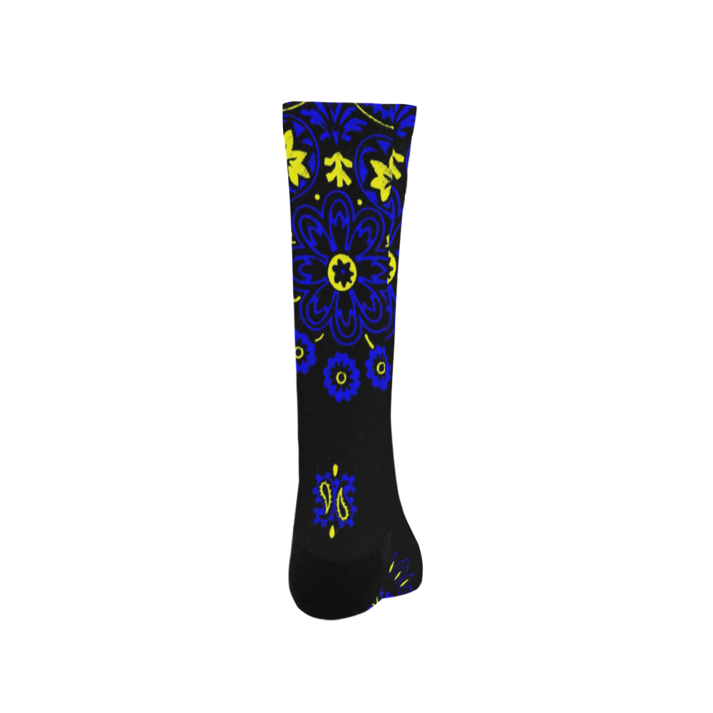 blue yellow bandana 2 Trouser Socks