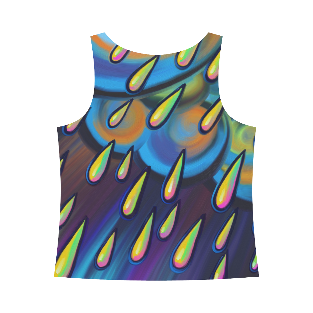 Heavy Rain Cloud Painting All Over Print Tank Top for Women (Model T43)