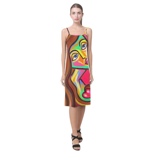 Love is Near Vibrant Portrait Alcestis Slip Dress (Model D05)