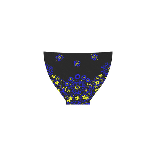 blue yellow bandana 2 Custom Bikini Swimsuit