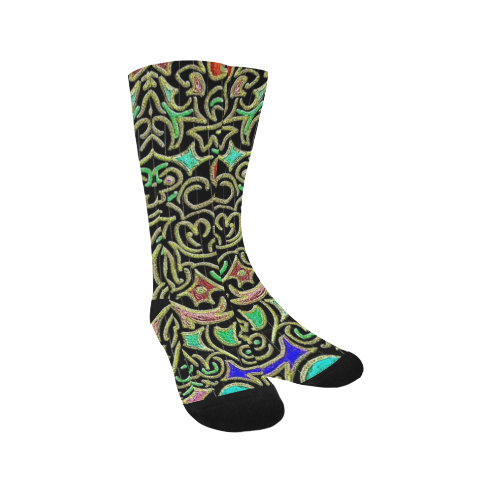 swirl retro abstract doodle Trouser Socks