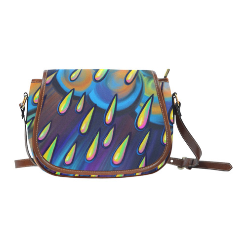 Heavy Rain Cloud Painting Saddle Bag/Small (Model 1649) Full Customization