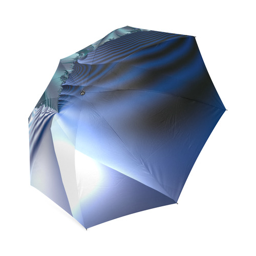 TWIGISLE Fractals in blue landscape Foldable Umbrella (Model U01)