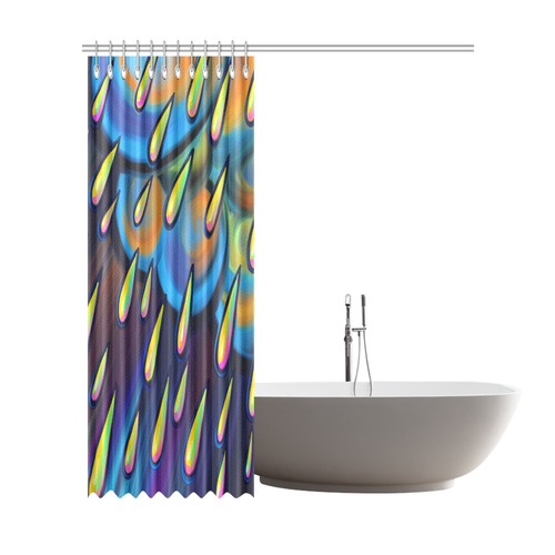 Heavy Rain Cloud Painting Shower Curtain 72"x84"