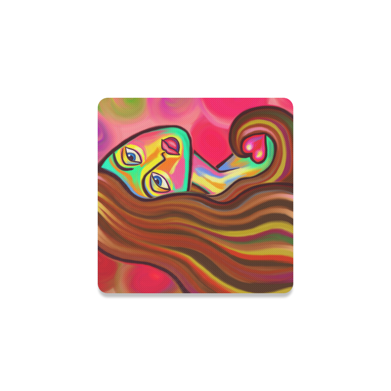 Love is Near Vibrant Portrait Square Coaster