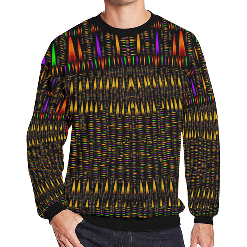 hot as candles and fireworks in warm flames Men's Oversized Fleece Crew Sweatshirt/Large Size(Model H18)