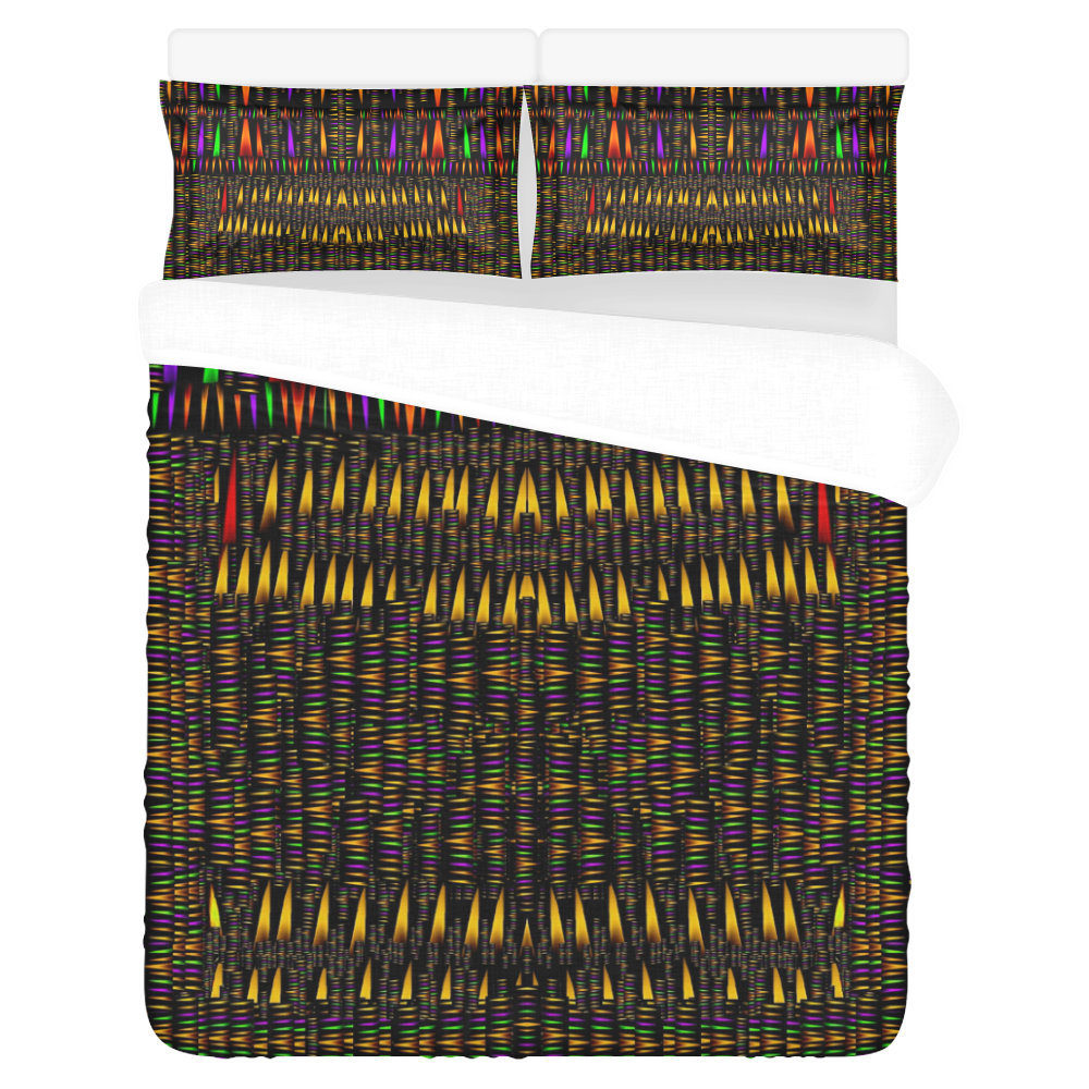 hot as candles and fireworks in warm flames 3-Piece Bedding Set