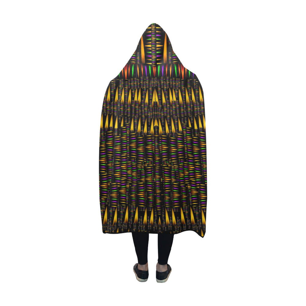 hot as candles and fireworks in warm flames Hooded Blanket 60''x50''