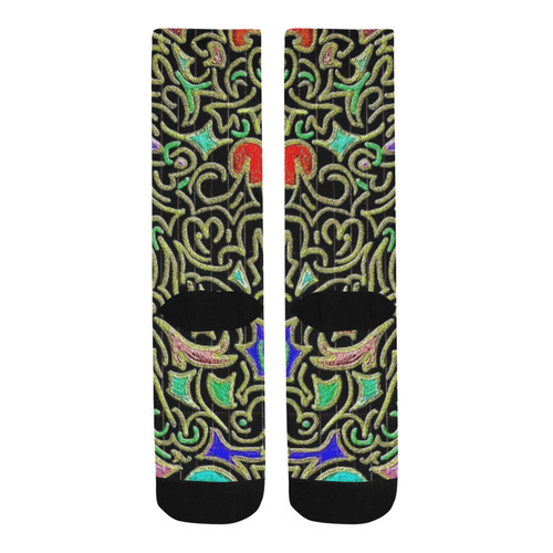 swirl retro abstract doodle Trouser Socks