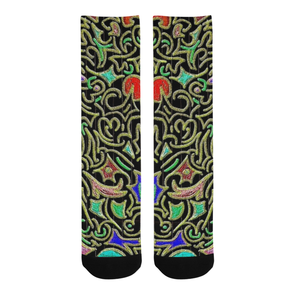 swirl retro abstract doodle Trouser Socks