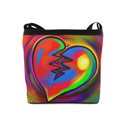 Broken Heart Vibrant Love Painting Crossbody Bags (Model 1613)