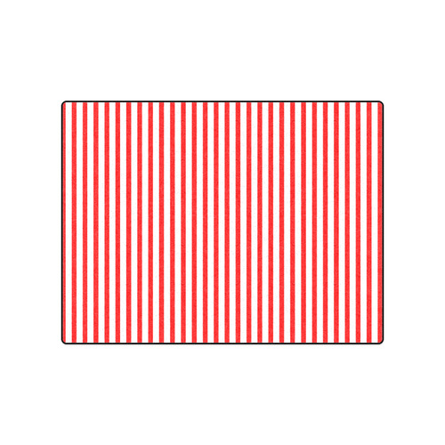 Horizontal Red Candy Stripes Blanket 50"x60"
