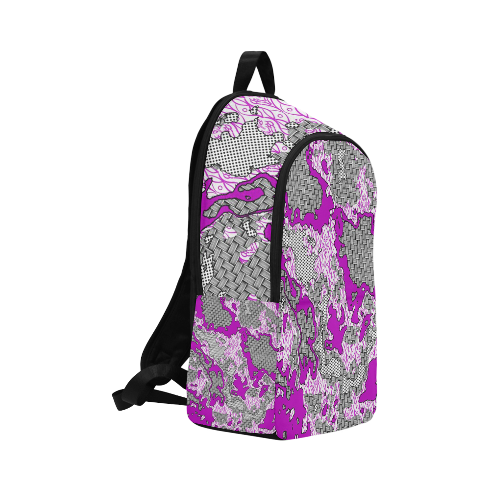 Unique abstract pattern mix 2D by FeelGood Fabric Backpack for Adult (Model 1659)