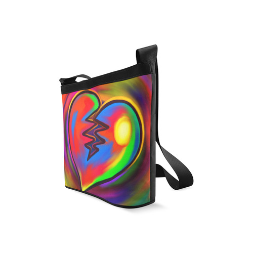 Broken Heart Vibrant Love Painting Crossbody Bags (Model 1613)