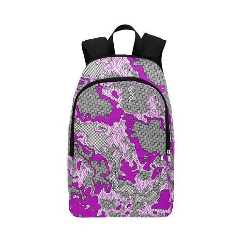 Unique abstract pattern mix 2D by FeelGood Fabric Backpack for Adult (Model 1659)