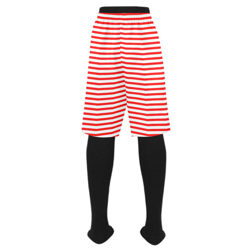 Horizontal Red Candy Stripes Men's Swim Trunk (Model L21)