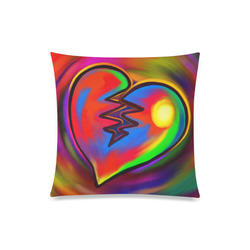 Broken Heart Vibrant Love Painting Custom Zippered Pillow Case 20"x20"(Twin Sides)
