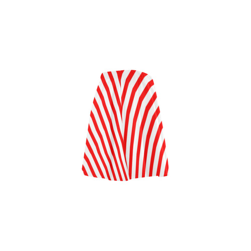 Horizontal Red Candy Stripes Mini Skating Skirt (Model D36)