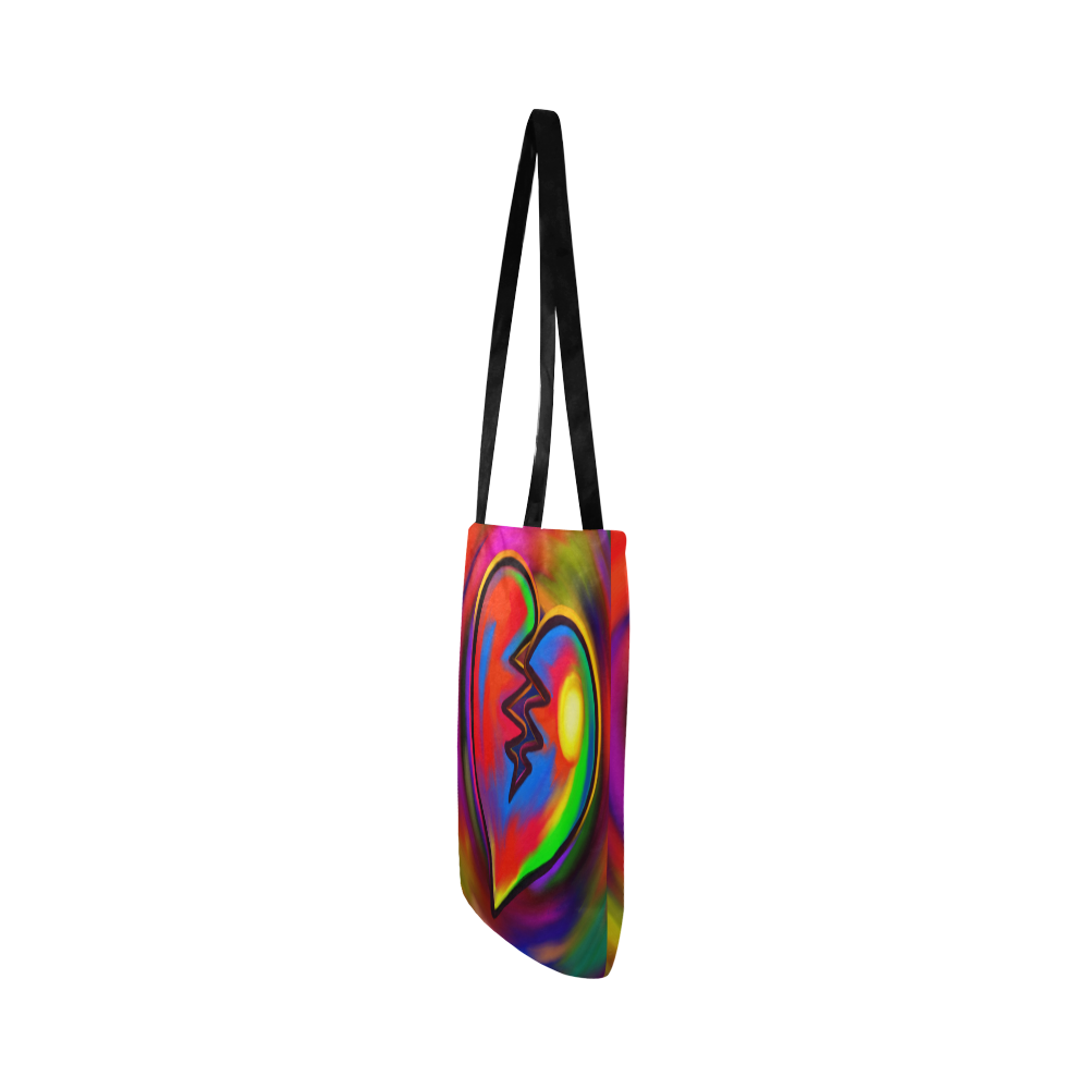 Broken Heart Vibrant Love Painting Reusable Shopping Bag Model 1660 (Two sides)