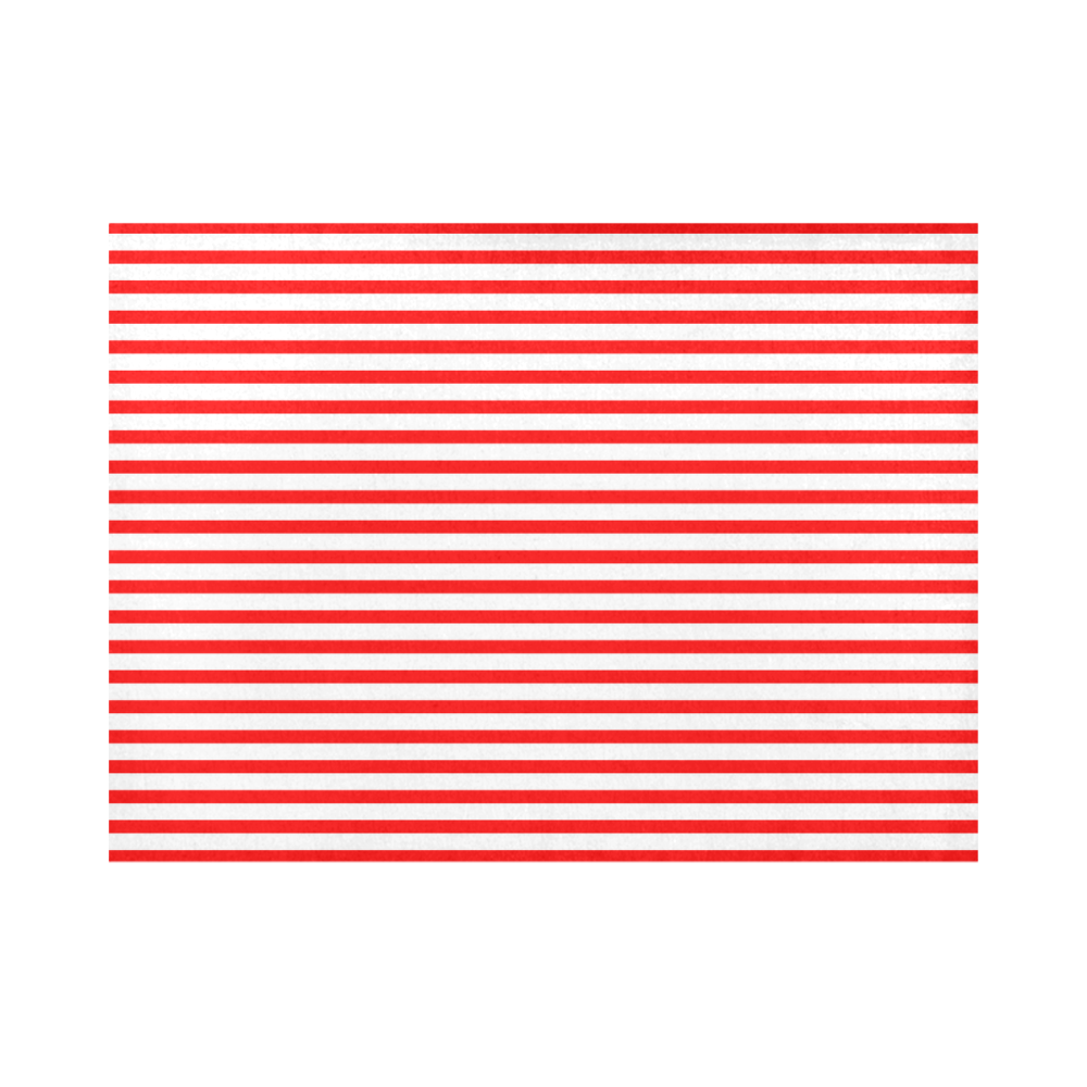 Horizontal Red Candy Stripes Placemat 14’’ x 19’’ (Set of 6)