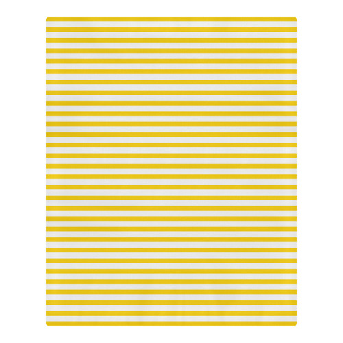 Horizontal Yellow Candy Stripes 3-Piece Bedding Set