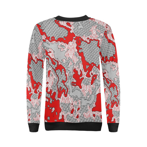 Unique abstract pattern mix 2A by FeelGood All Over Print Crewneck Sweatshirt for Women (Model H18)