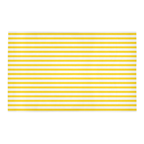 Horizontal Yellow Candy Stripes Bath Rug 20''x 32''