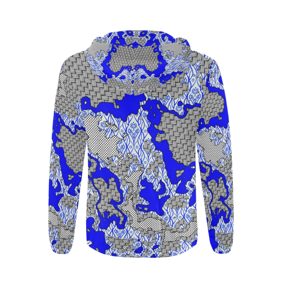 Unique abstract pattern mix 2B by FeelGood All Over Print Full Zip Hoodie for Men (Model H14)