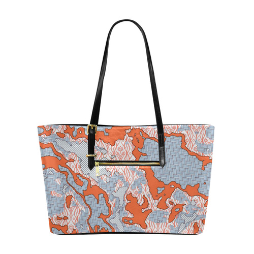 Unique abstract pattern mix 2E by FeelGood Euramerican Tote Bag/Large (Model 1656)