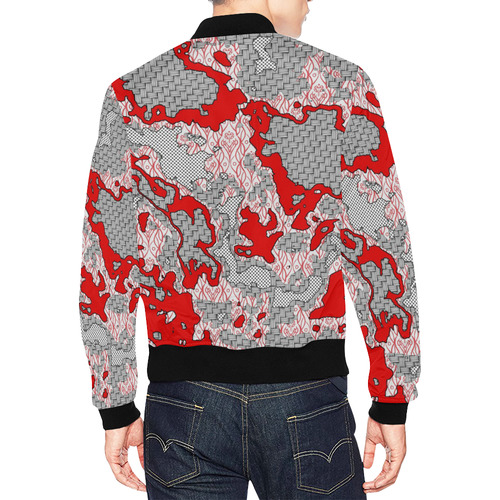 Unique abstract pattern mix 2A by FeelGood All Over Print Bomber Jacket for Men (Model H19)