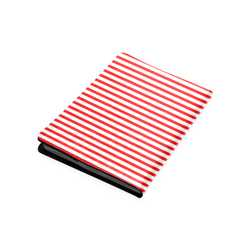Horizontal Red Candy Stripes Custom NoteBook B5