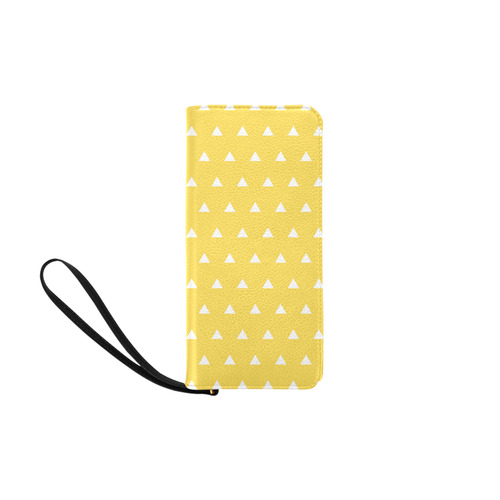 background yellow and white clutch purse Women's Clutch Purse (Model 1637)