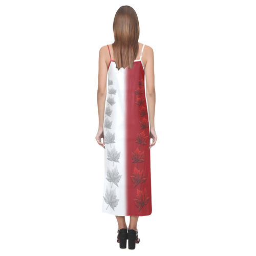 2 Tone Canada Dresses - Long V-Neck Open Fork Long Dress(Model D18)