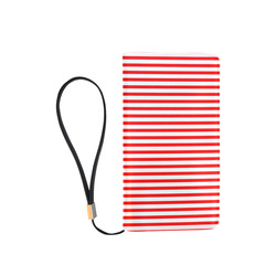 Horizontal Red Candy Stripes Men's Clutch Purse （Model 1638）