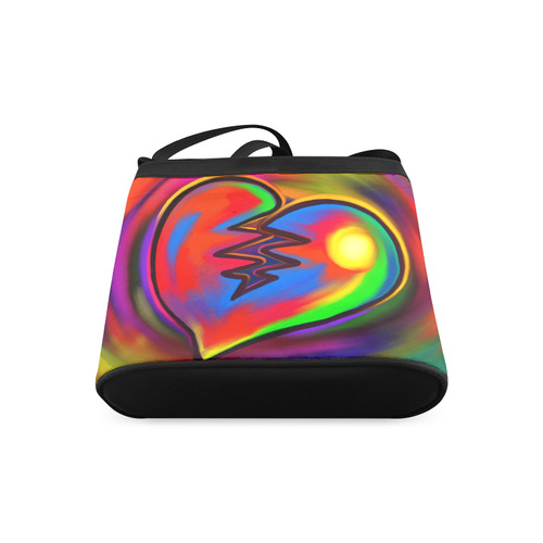 Broken Heart Vibrant Love Painting Crossbody Bags (Model 1613)