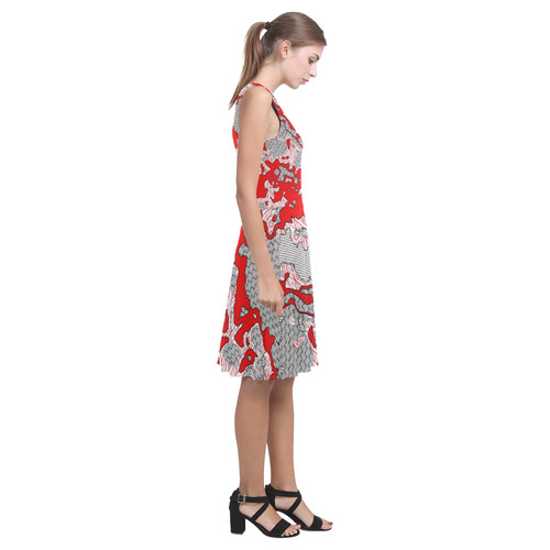 Unique abstract pattern mix 2A by FeelGood Atalanta Casual Sundress(Model D04)
