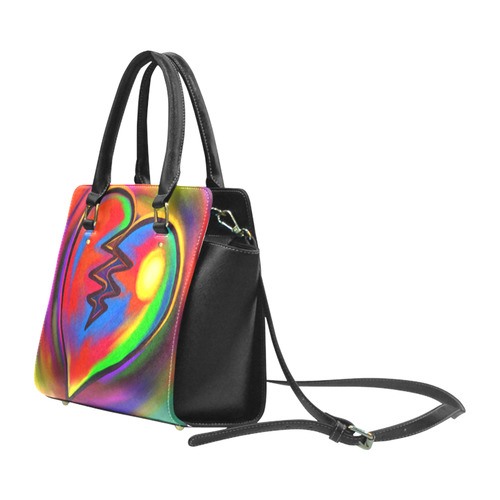 Broken Heart Vibrant Love Painting Classic Shoulder Handbag (Model 1653)