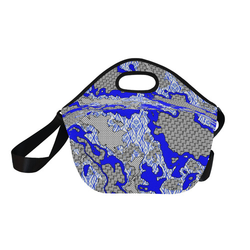 Unique abstract pattern mix 2B by FeelGood Neoprene Lunch Bag/Large (Model 1669)