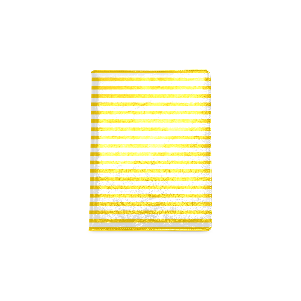 Horizontal Yellow Candy Stripes Custom NoteBook B5
