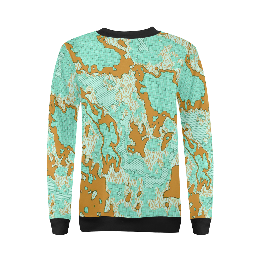 Unique abstract pattern mix 2F by FeelGood All Over Print Crewneck Sweatshirt for Women (Model H18)
