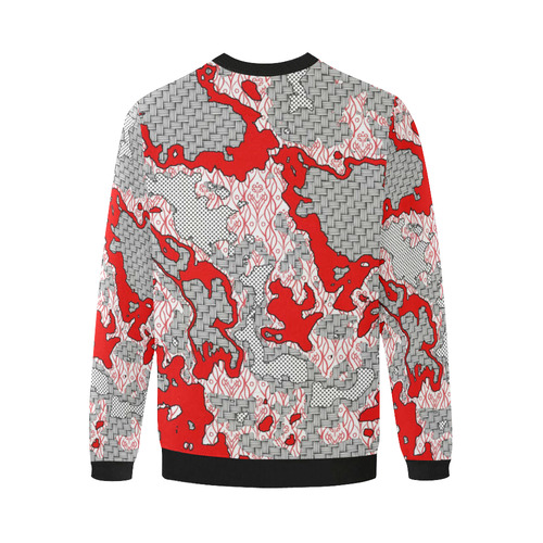 Unique abstract pattern mix 2A by FeelGood Men's Oversized Fleece Crew Sweatshirt (Model H18)