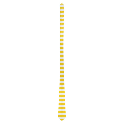 Horizontal Yellow Candy Stripes Classic Necktie (Two Sides)