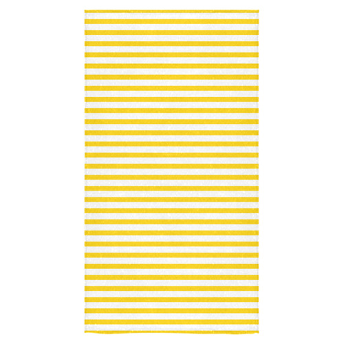 Horizontal Yellow Candy Stripes Bath Towel 30"x56"
