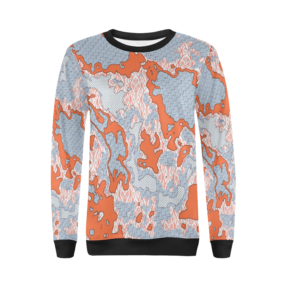 Unique abstract pattern mix 2E by FeelGood All Over Print Crewneck Sweatshirt for Women (Model H18)