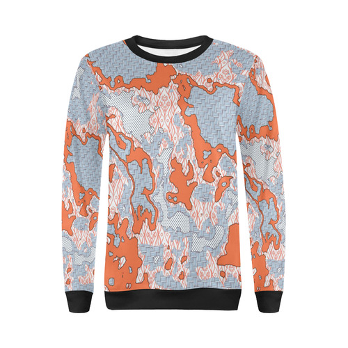 Unique abstract pattern mix 2E by FeelGood All Over Print Crewneck Sweatshirt for Women (Model H18)