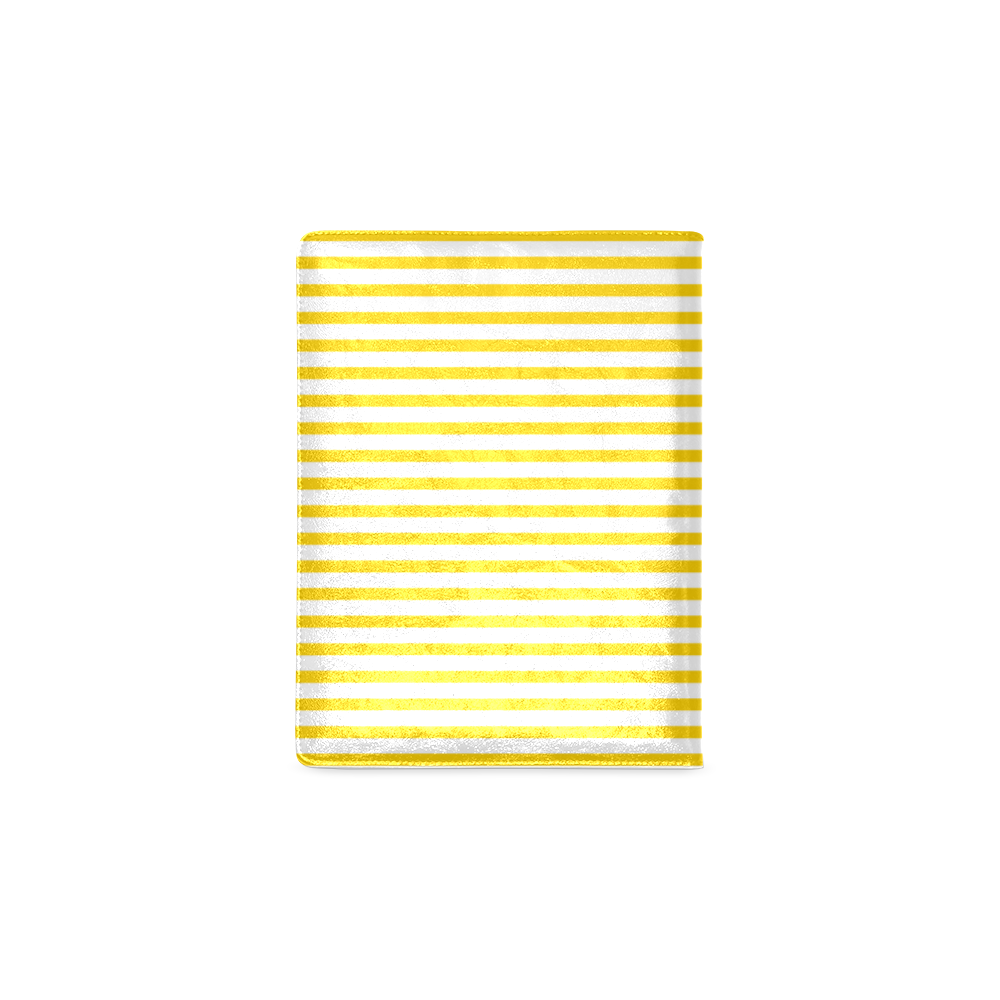 Horizontal Yellow Candy Stripes Custom NoteBook B5