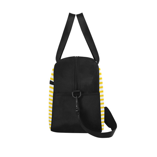 Horizontal Yellow Candy Stripes Fitness Handbag (Model 1671)