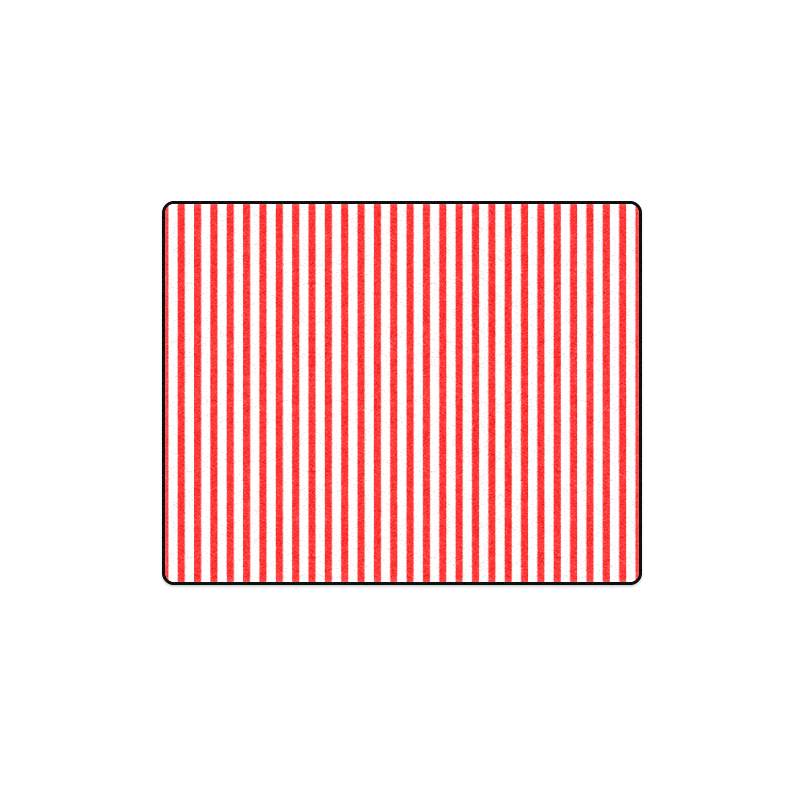 Horizontal Red Candy Stripes Blanket 40"x50"